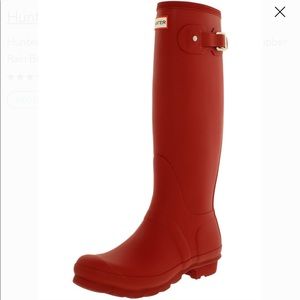 Red Hunter rain boots